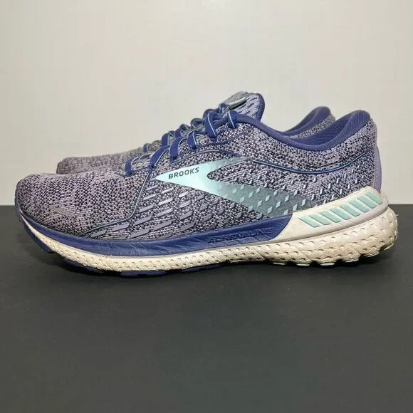 Womens BROOKS Adrenaline GTS 21 Purple Running Shoes / Size 8 Medium - Picture 3 of 9